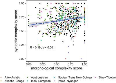 The absence of a trade-off between morphological and syntactic complexity
